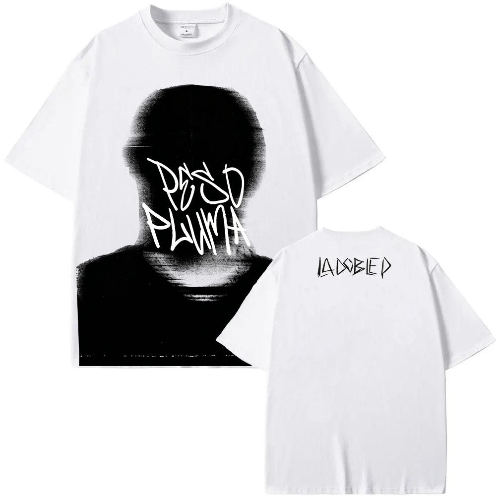 Singer Peso Pluma 100% Cotton T-shirt 2026 Tour Graphic Print Tees Streetwear Fashion Women Men Casual O-Neck Adult Tops Summer XS белый