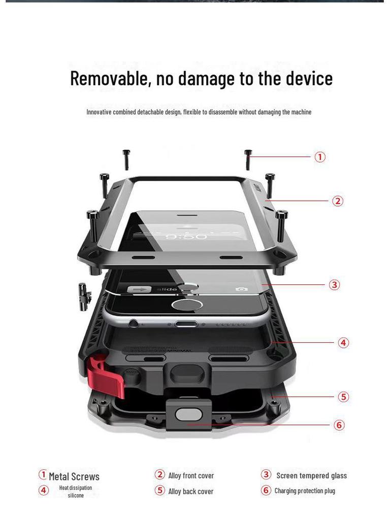 TAKTIK Waterproof Anti-Fall Case for iPhone 5S/6/6P/7/7P