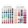 Farbtypanalyse Vorlagenkarten 2 Stück Sommer Set, Tragbare saisonale Palette Make-up Matching Guide Karte, Acryl Persönlich für Outfits & Saison
