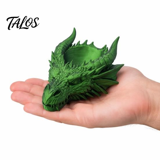 Okkulte Schmuckschale Dunkler Drachenkopf Aufbewahrungsschale, Gotischer Stil 3D-Druck Gussstruktur Schalenorganizer, Fantasy-Ornament, für Schlüssel und Schreibtischdekoration