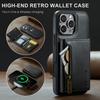 Odpinany na zamek magnetyczny skórzany portfel etui z podstawką na telefon dla iPhone 17 Air 16 15 Plus 13 12 Pro Max Samsung S25 S24 S23 Ultra Google Pokrowiec z przegródką na karty
