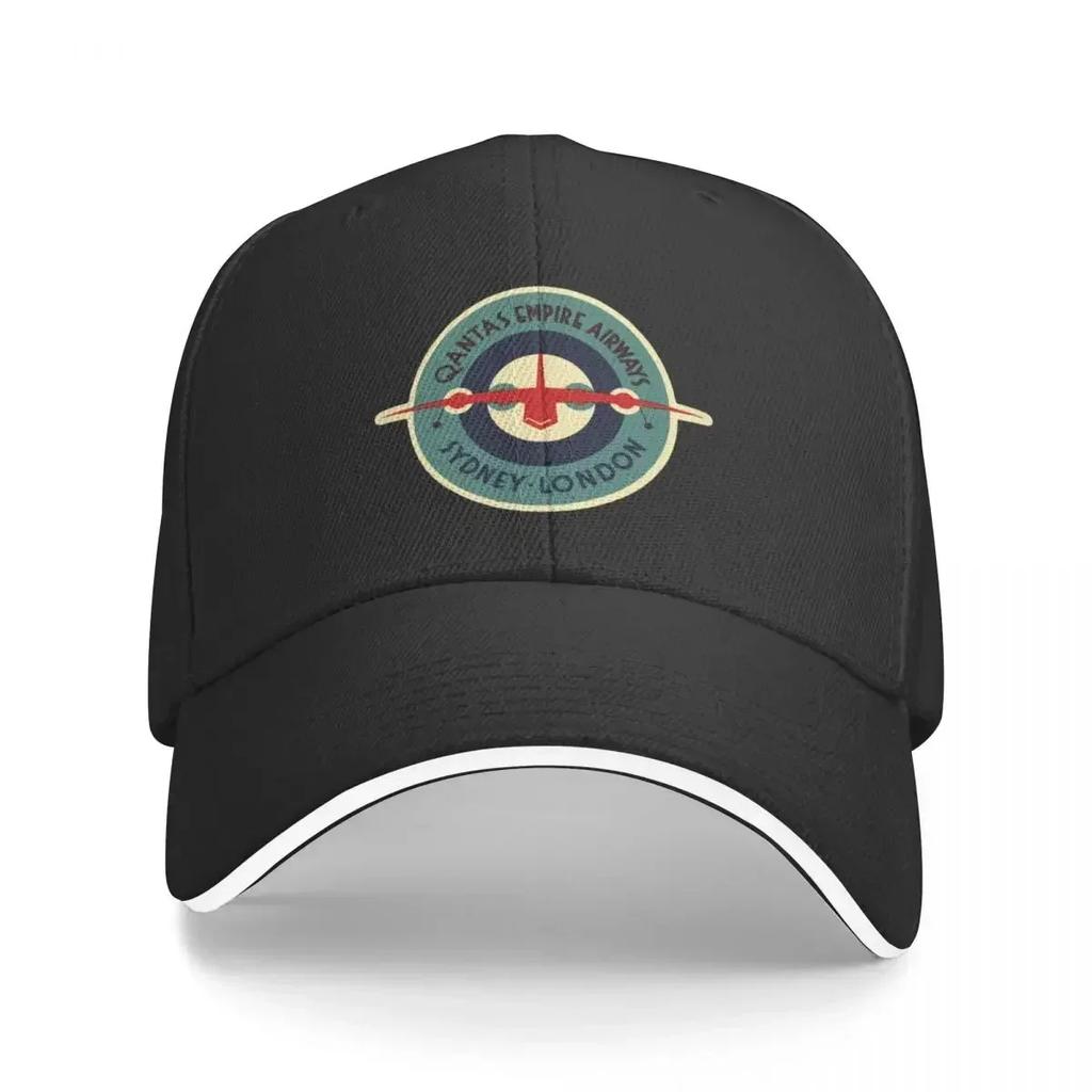 Vintage Qantas Sydney - London Australian Airline Baseball Cap dropshipping Luxury cap cap for men Women's