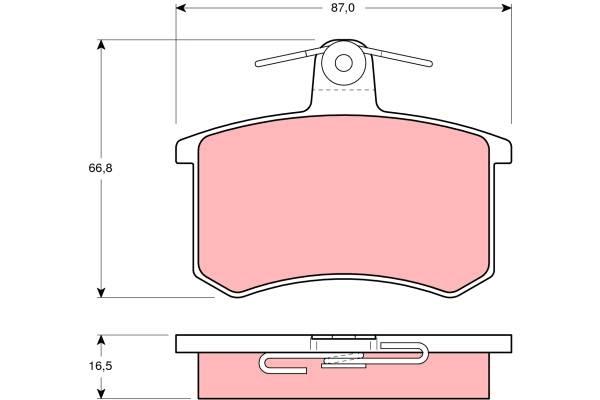 Trw Brake Pads Gdb814 Rozmiar 017