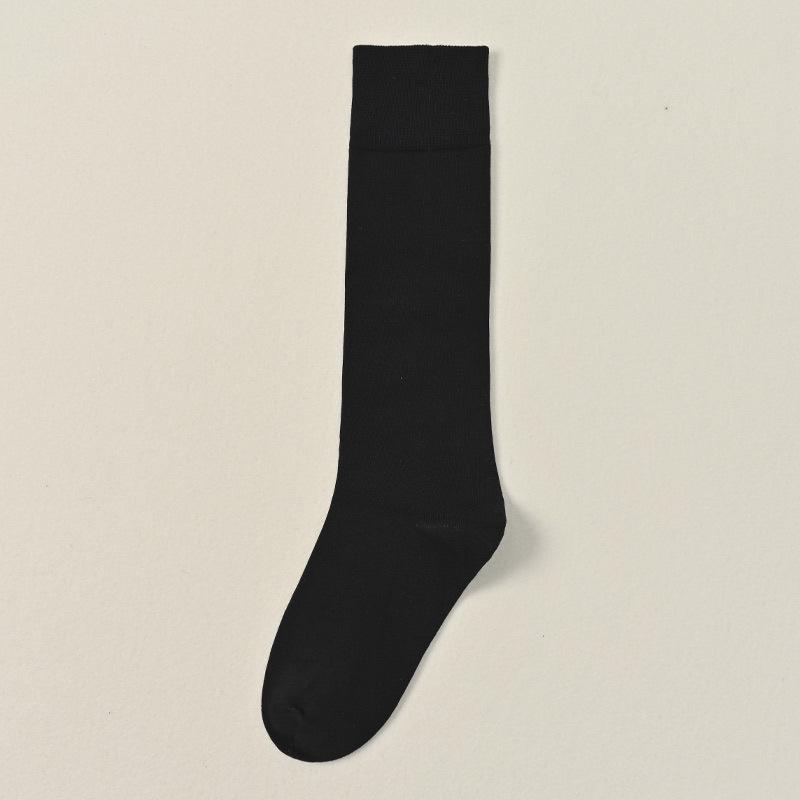 5 Pairs of Female Spring and Autumn Pure Cotton No Trace But Knee Long Leg Socks