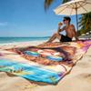 Luxury Oversized Beach Towel Soft Lightweight Microfiber Strong Wrapping Pattern for Pool Yoga Machine Washable Polyester