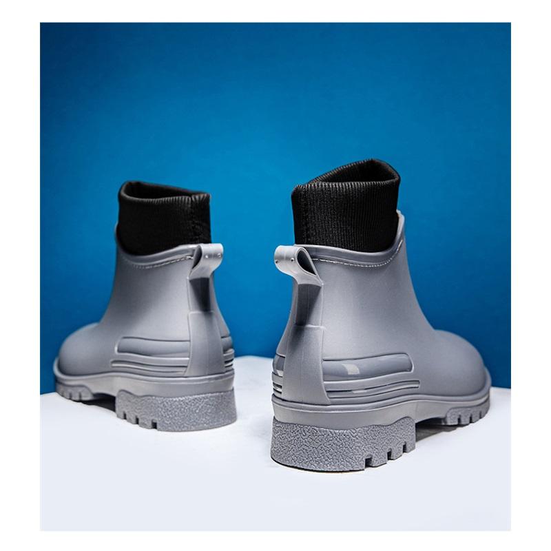 Short Rain Boots Waterproof Non-slip Ankle Rubber Shoes For Outdoor Work Kitchen