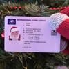 Driving Santa Claus License Christmas Card Plastic Material Novelty Keepsake