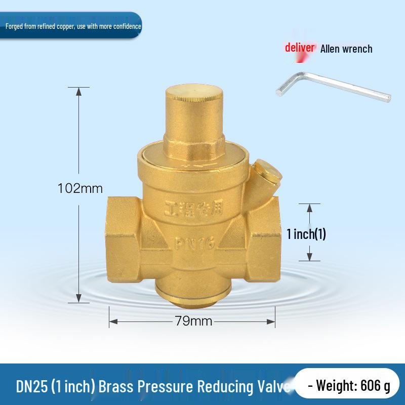 Adjustable Brass Water Pressure Reducing Valve for Heaters & Purifiers