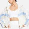 Li Ning Loose Color Block Ice Silk Quick Dry Sports Hooded Jacket Women Jackets Cloud-White AFDS310-1