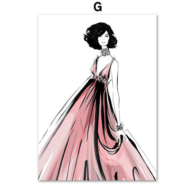 

Модная сумка для покупок для девочек, вечеринка, кофе, домашнее искусство, холст, живопись, плакаты на скандинавскую тему и принты, настенные панно для салона, декор комнаты 21x30cm No Framed