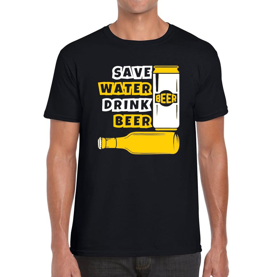Save Water Drink Beer Funny Unisex Mens T Shirt Womens Tops Tees 4XL