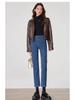 Women's 2024 High-Waisted Slimming Cigarette Pants - Fleece-Lined Autumn/Winter Loose Straight-Leg Jeans