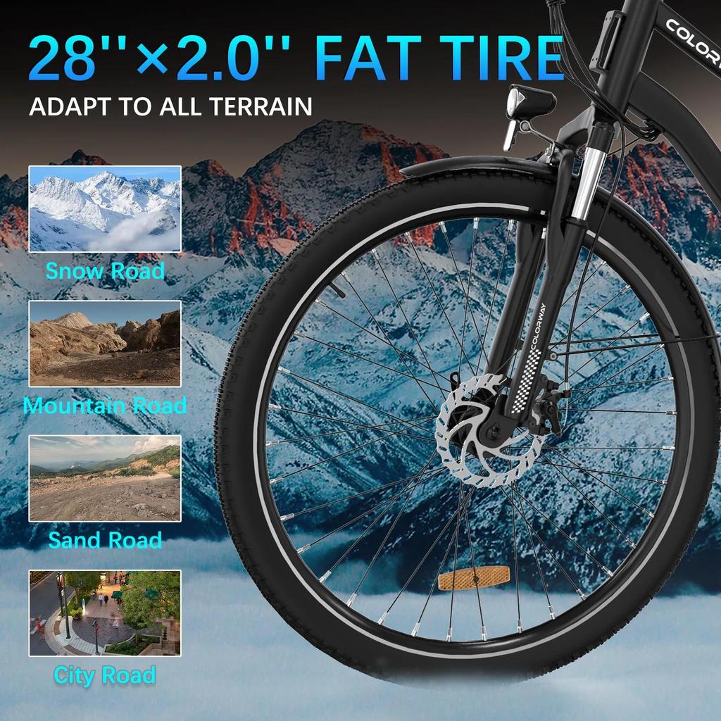 Commuter Ebike Colorway BK27 250W 36V 15Ah Battery 28inch