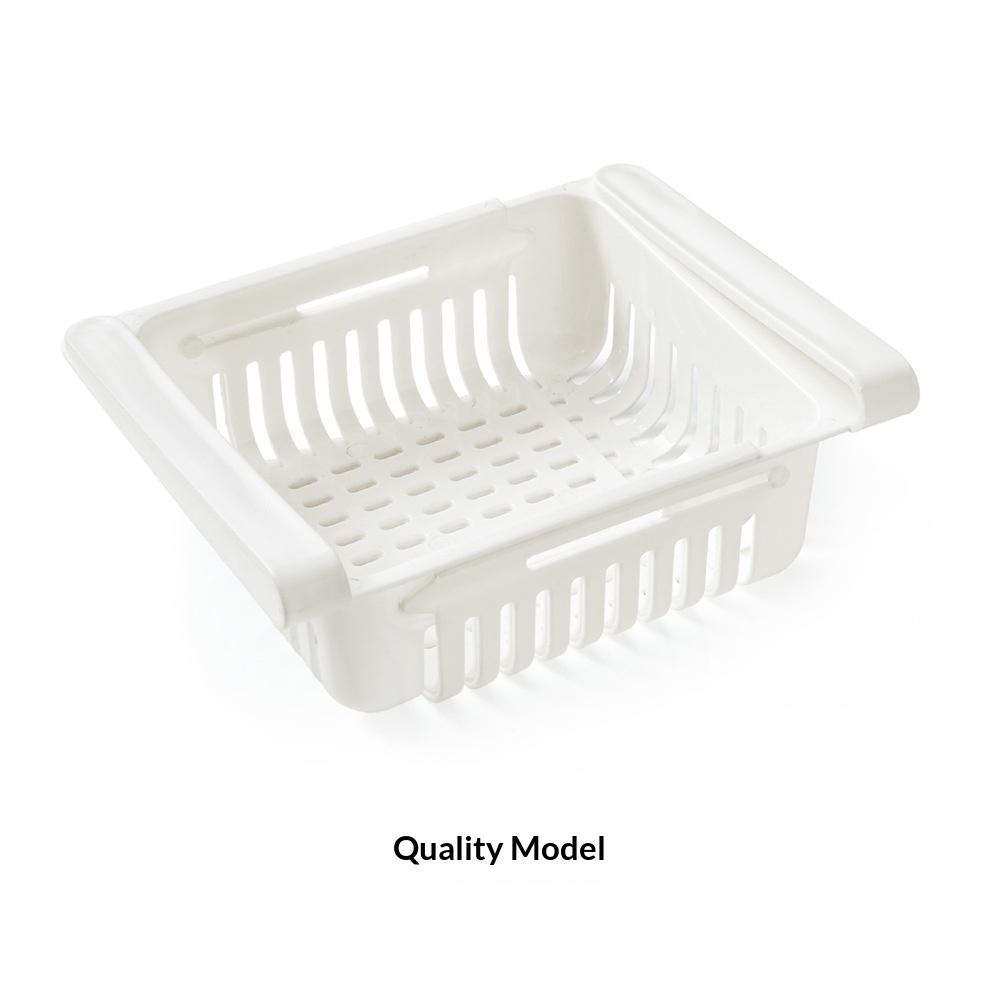 Retractable Refrigerator Storage Box Storage Basket Living Room Household Egg Storage Finishing Box Refrigerator Rack