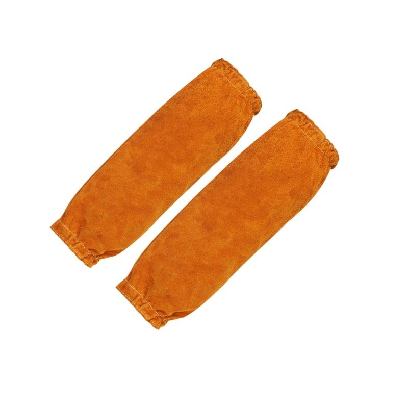 Leather Welding Sleeves Arm Protections Cover Protector For Metal Joining Grinding And Cutting Work Safety 35cm