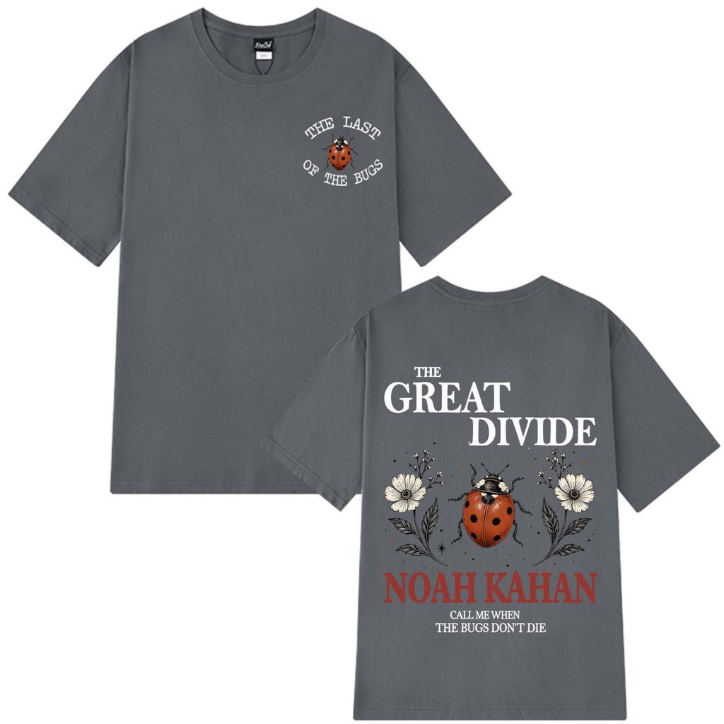 Noah Kahan The Great Divide Tour Graphic T-shirt Men Women Fashion Short-sleeved Loose Casual Cotton Top