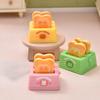 Dollhouse Miniature Toaster Accessory Mini Resin Kitchen Bread Appliance Model for Doll House Breakfast Scene Display