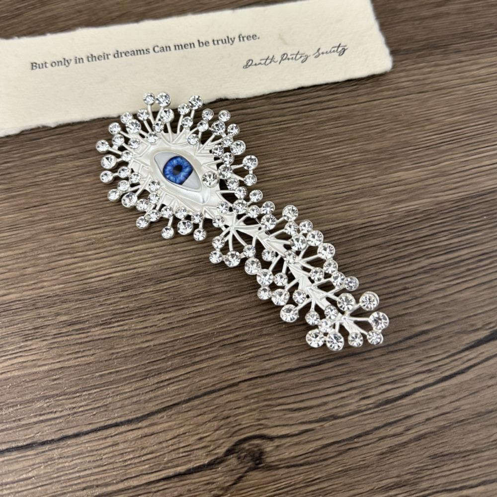 Gorgeous Statement Necklace Rhinestone Eye Pendant Brooch Show Eye Pendant Necklace  Fashion Show