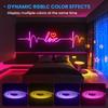 45M/150FT RGB Neon Led strip Lights 12-24V Silicone Neon Rope Light with Music Sync RGBIC Dreamcolor Chasing Strip Tape for Room