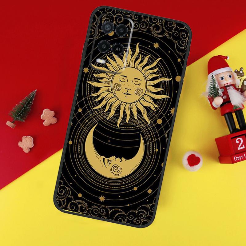 Sun Moon Face Case For Oppo A5 A6 Pro A15 A57 A17 A54 A74 A94 A76 A16 A96 A40 A60 A80 A18 A38 A58 A78 A98