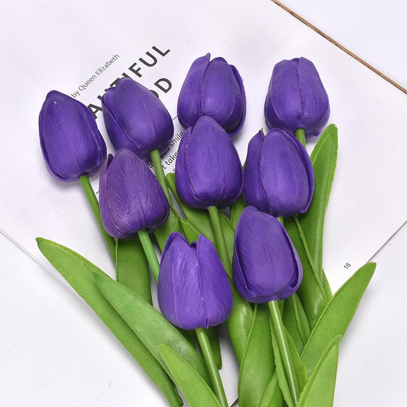 10PCSTulip Artificial Flower Fake Flower Silk Flower Wedding Photography Home Decoration Artificial Flower