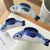 Muweordy Blue Sardine Hair Claw Simulation Fish Marine Animal Claw Clip Beach INS Hot Crab Hair Clips Hair Accessories for Women