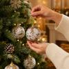 Boxed Set of Hanging Colored Christmas Tree Ornament Balls for Holiday Decorations
