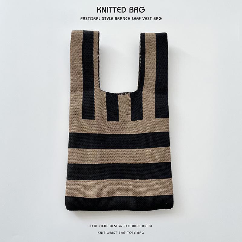 Colorful Knitted Handbags: Women's Fashion Shoulder Bags & Vest Waistcoat Styles