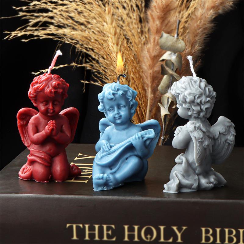 Silicone 3D Angel Candle Mold: Human Body with Wings for Aromatherapy Ornaments