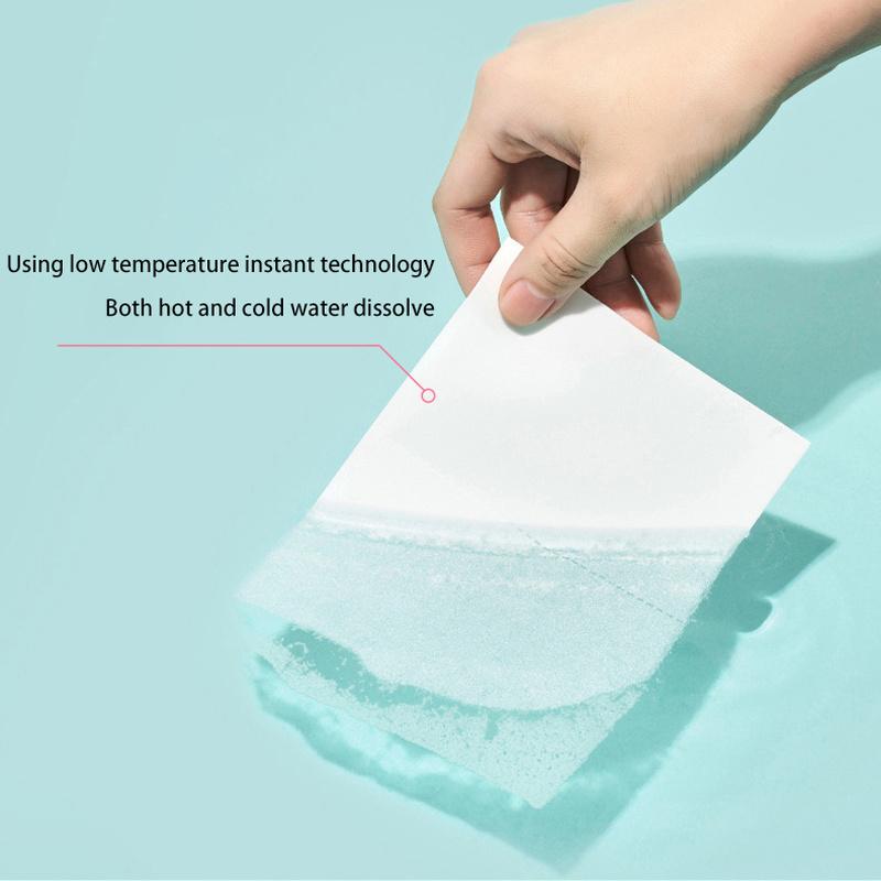 30 szt. Tabletki do prania silne odkażanie detergent do prania w arkuszu bielizna detergent do czyszczenia ubrań papier bąbelkowy do prania
