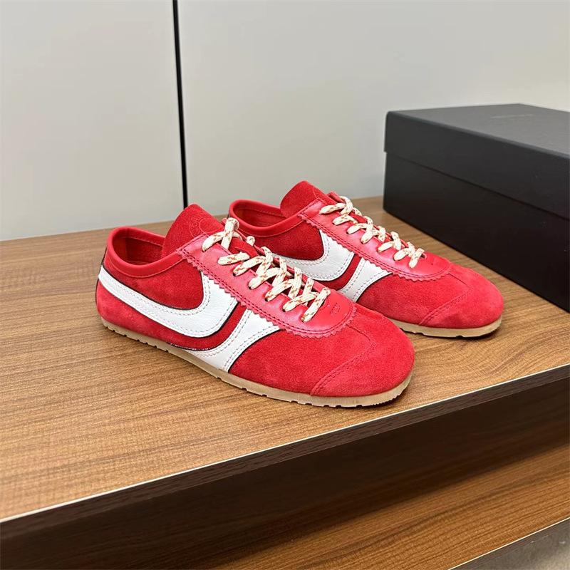 [Ziyan] Sports shoes women's new color matching retro casual and comfortable flat-bottomed lace-up German training shoes in the summer of 2025