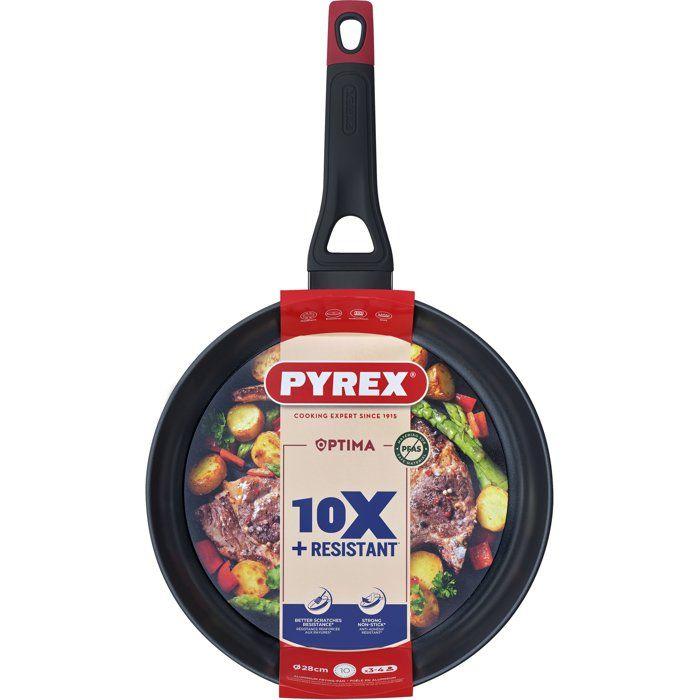 Poele - PYREX - 1455019 - En aluminium forgé - Antiadhésif - 28 cm - Sans PFAS