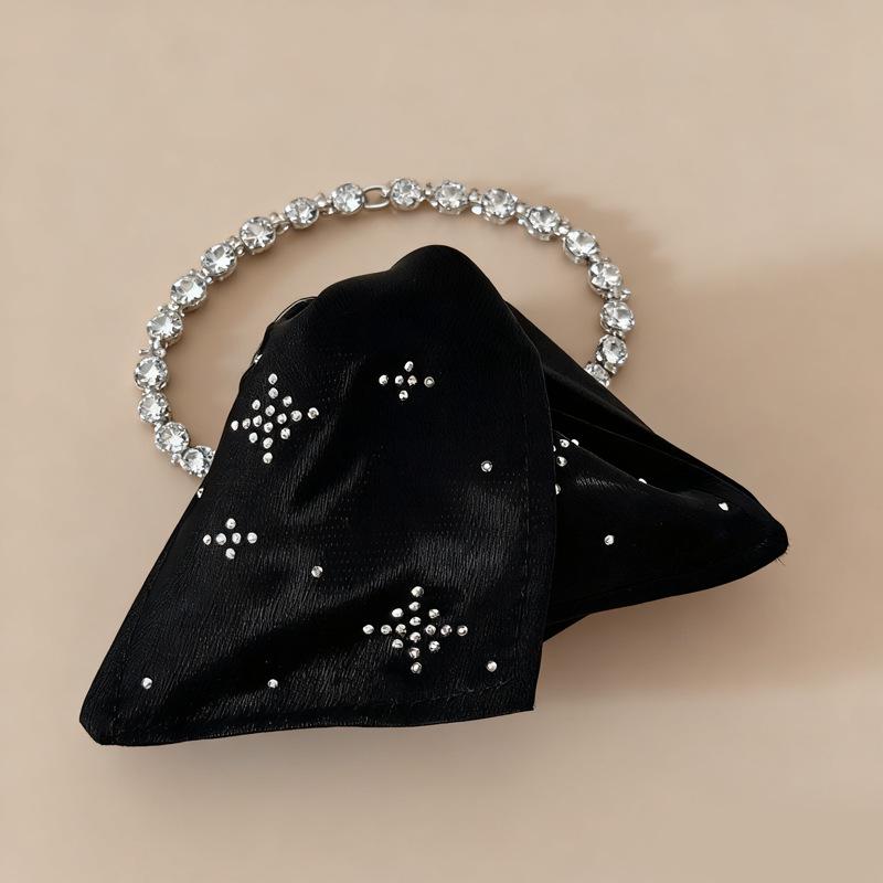 Retro French Triangle Gypsophila Hair Clip for Women – Gentle Temperament Accessory чёрный