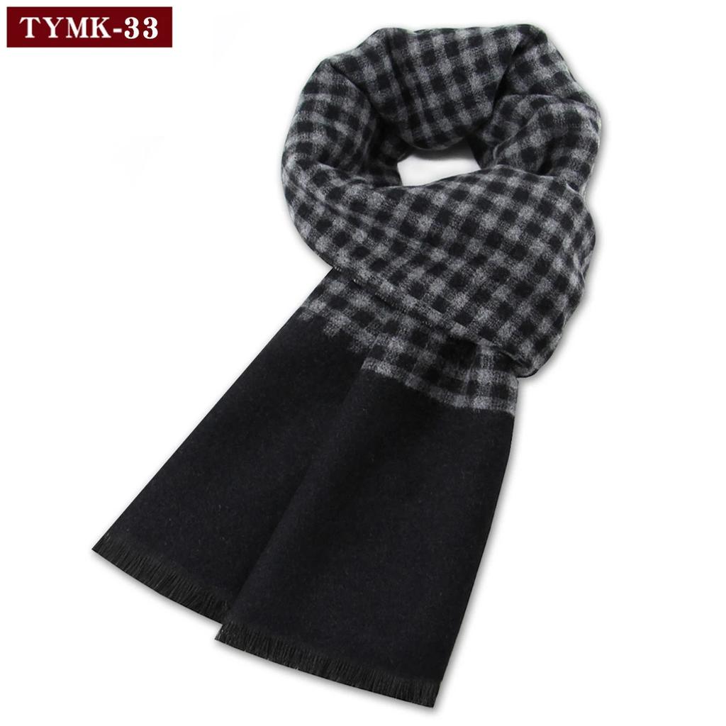 Luxury Scarf Man Winter Warm Wool Scarf for Men Cashmere Scarves Casual Plaid Male Long Pashmina Outdoor Shawls Man Muffler Gift