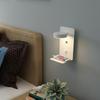 Bedside LED Wall Lamp With Shelf Bedroom USB Charging Interface Adjustable With Switch Storage Bracket 12W Wall Sconce Light