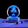 Crystal Ball Night Light with Three Rose Stickers – Elegant Desktop Ornament & Birthday Gift for Girls, Friends, or Boyfriend