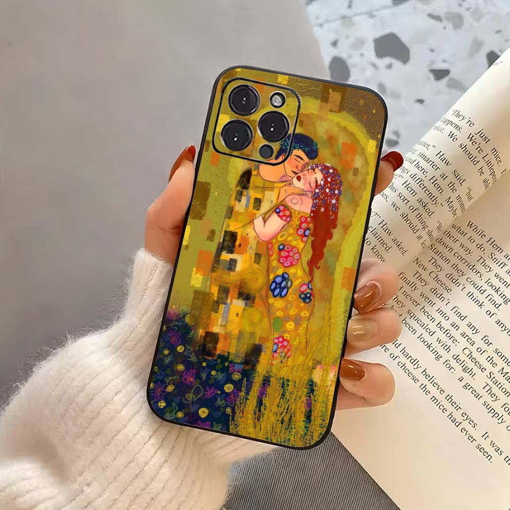 The K-Kiss G-Gustav K-Klimt Painting Phone Case Silicone Soft For IPhone 17 16 15 14 13 12 11 X XR Plus Pro Max Plus