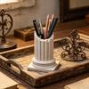 Vintage Roman Pillar Pen Holder, 3D Printed Column Stationery Container, Decorative Pencil Organizer Box for Home Office Desk
