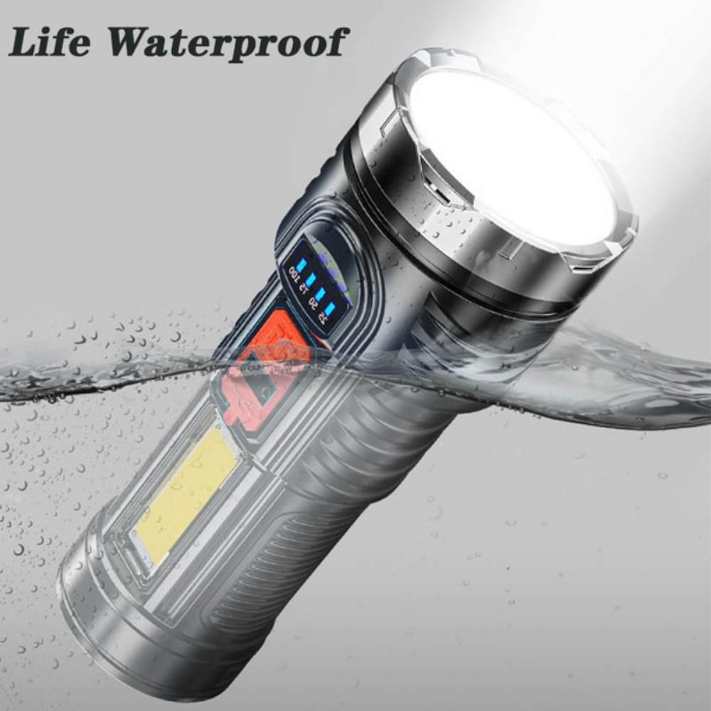 New 6LED Flashlight Mini Portable Lamp USB Rechargeable Camping Lights