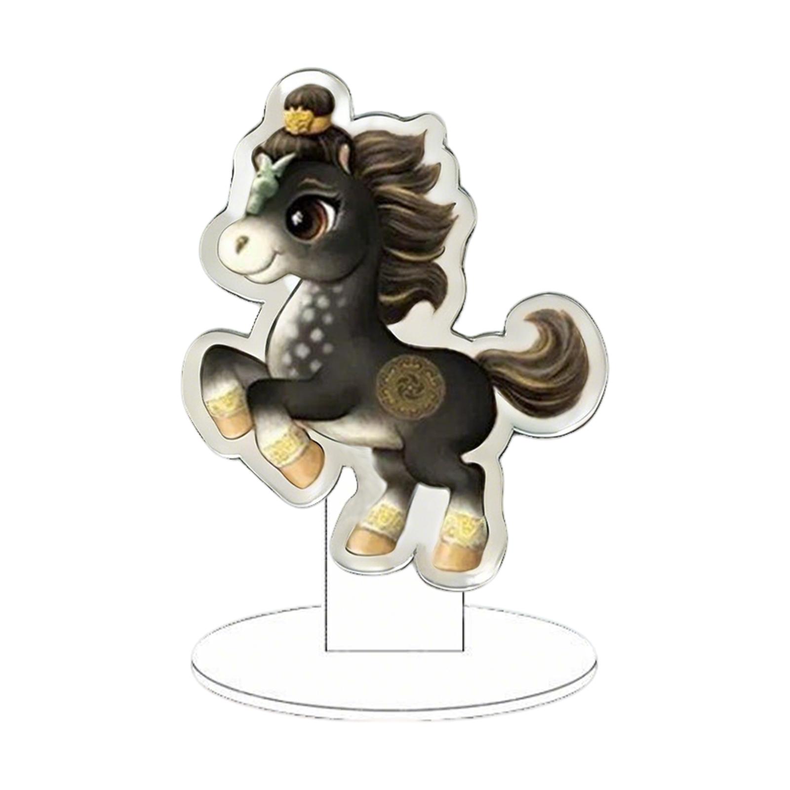 2D Acrylic Standee Featuring A Galloping Horse - Collectible Souvenir And Desktop Ornament One Size