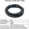 5/16 Inch ID Fuel Line Hose, J30R9 NBR Rubber Push Lock Hose High-Pressure 300PSI Gasoline Tube with 10 PCS SS Clamps for Fuel Systems Engines 10FT