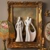 DIY Abstrakte Paare Silikonformen Ornamente Handgefertigte Gips Zement Epoxidharz Form Wiederverwendbar Antihaft Seifenform