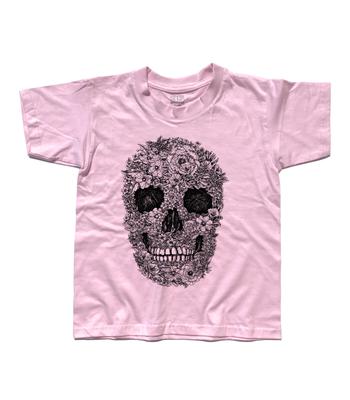 T-Shirt Child Skull Mexican Flowers Flower Traditional Tatuaggio