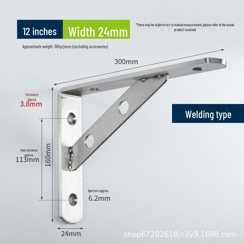 Stainless Steel Wall-Mounted Tripod Bracket for Load-Bearing Support