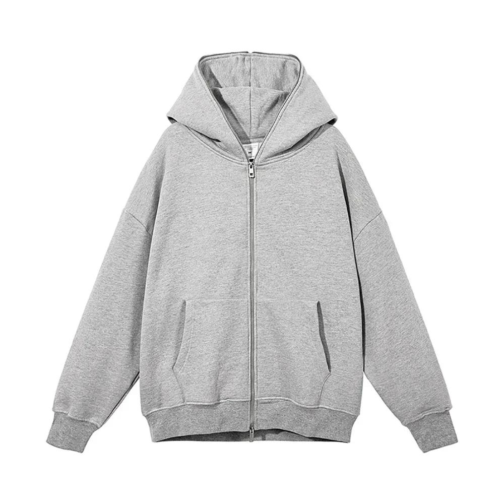 Spring Autumn Men's and Women's Full Zip Hooded Jackets Zip Hoodies Casual Cardigans Streetwear Hip-hop Y2K Clothing