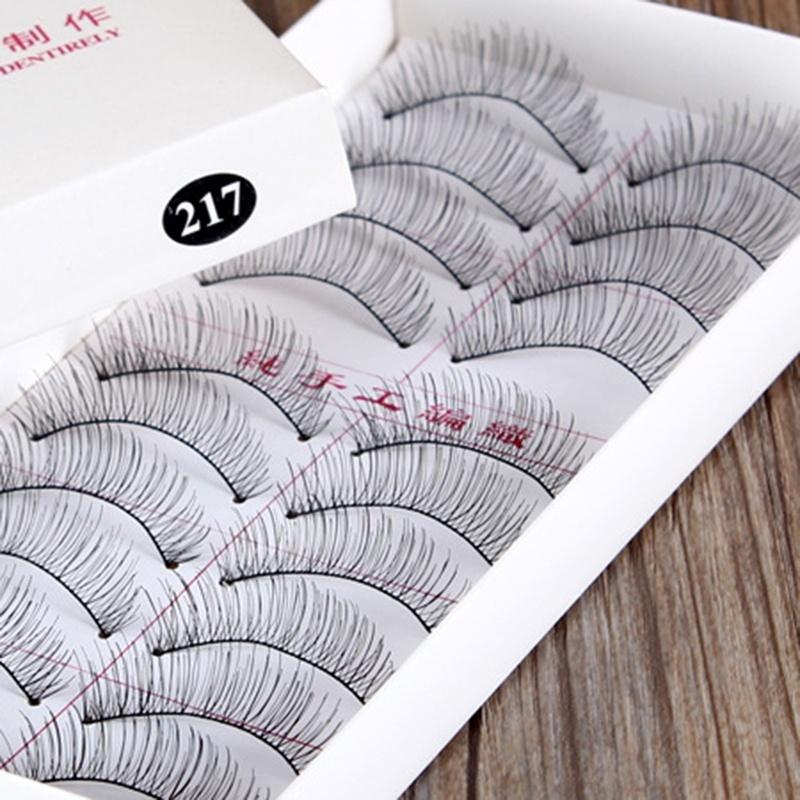 New 10Pairs Natural Fashion Eyelashes Eye Makeup Handmade Long False Lashes Sparse