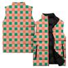 Ladies' Casual And Fashionable Sleeveless Vest Square Pattern Printing Cotton Jacket