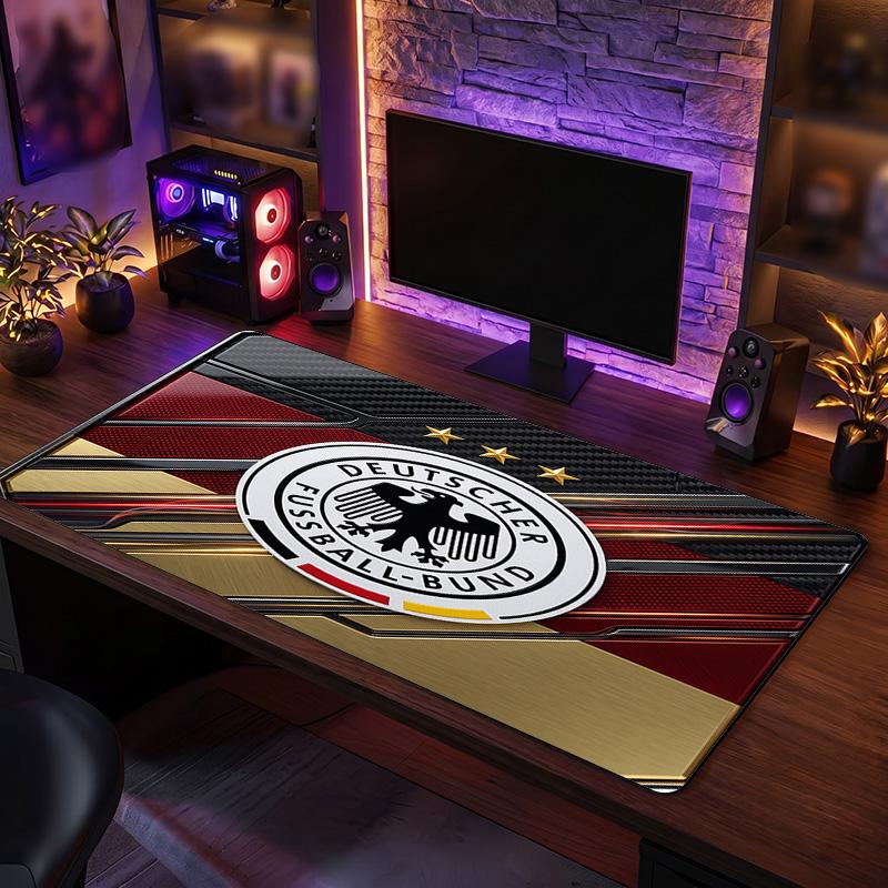 Germany Football Crest Mouse Pad, Extended Non Slip Rubber Desk Mat for Gaming Office Laptop Fan Gift