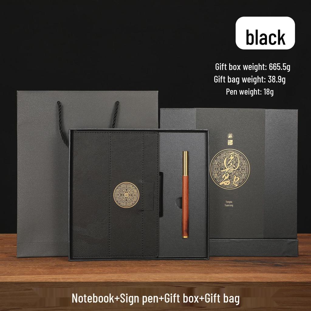 Luxury Mid-Autumn Festival Gift Set with Built-in Pen Holder