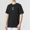 Sportbekleidung Big Swoosh Laufen Fitnessstudio Baumwoll-T-Shirt Schwarz DZ2882-010